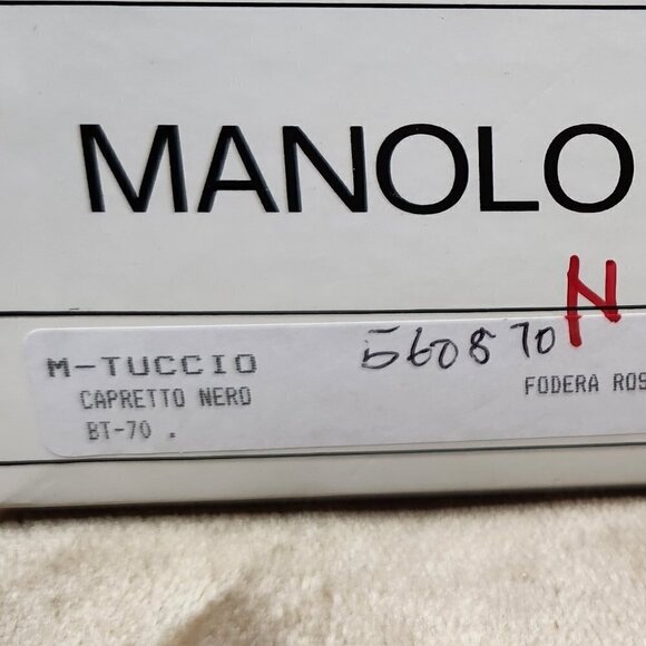 Manolo Blahnik Black Heels with Pointed Toe - Picture 7 of 7